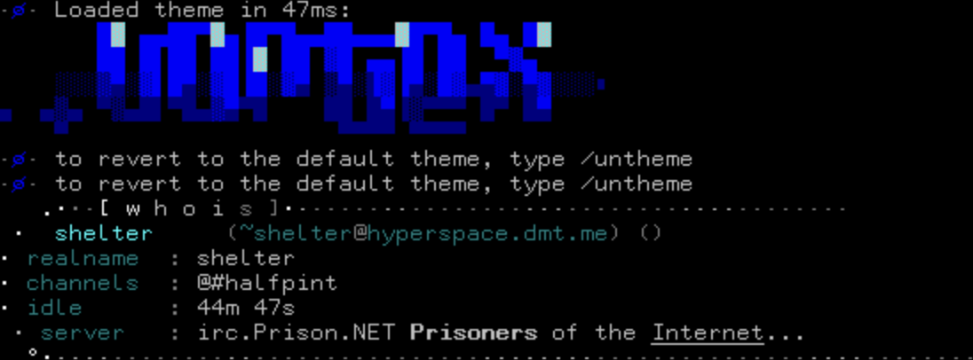 Vortex whois theme from XiRCON + kano.tcl