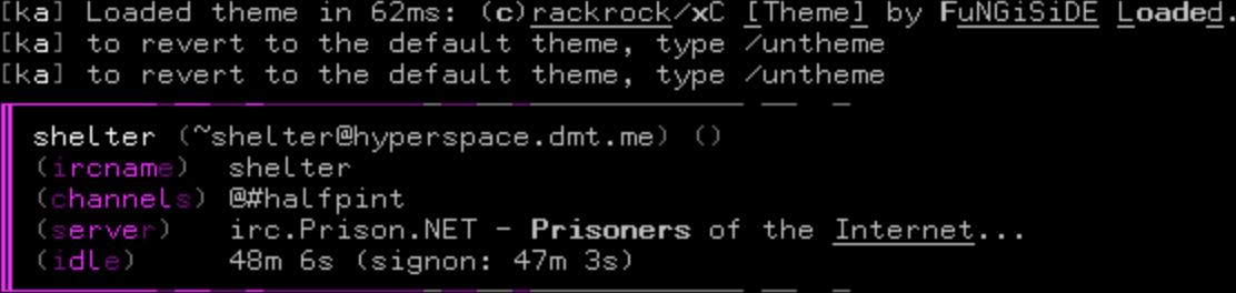 CRK whois theme from XiRCON + kano.tcl