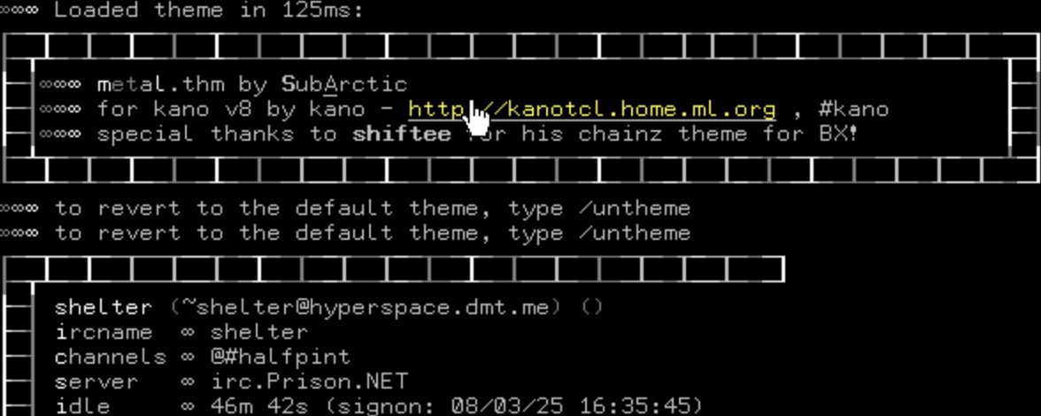 Metal whois theme from XiRCON + kano.tcl
